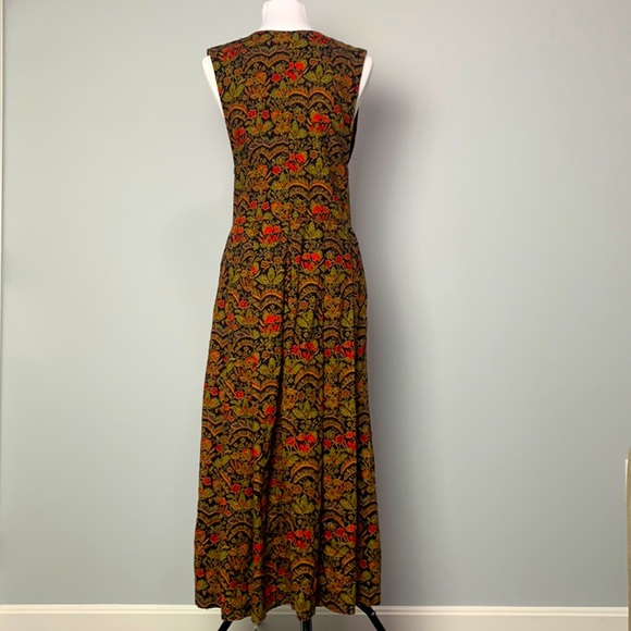 90’s Vintage Maxi Dress | Fit & Flare with Floral Pattern - Picture 2 of 3